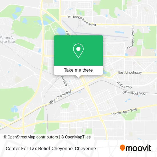 Center For Tax Relief Cheyenne map