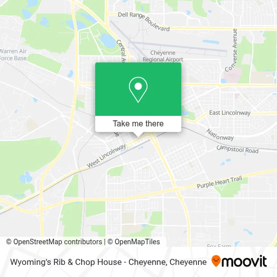 Wyoming's Rib & Chop House - Cheyenne map