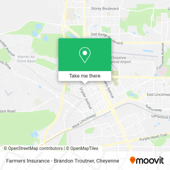 Farmers Insurance - Brandon Troutner map
