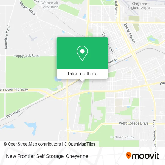 New Frontier Self Storage map
