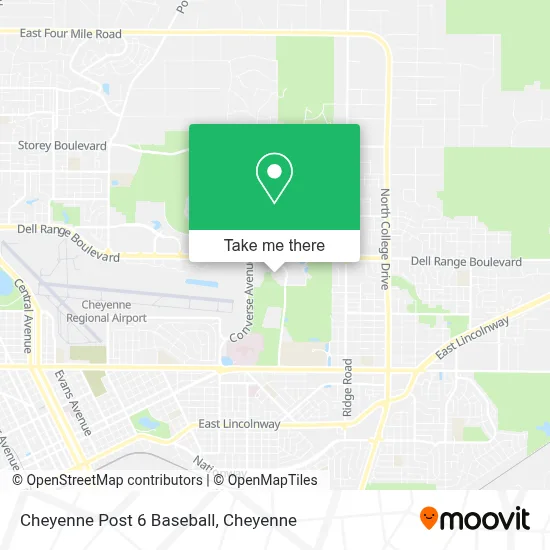 Cheyenne Post 6 Baseball map