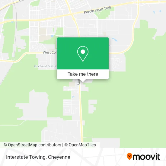 Interstate Towing map