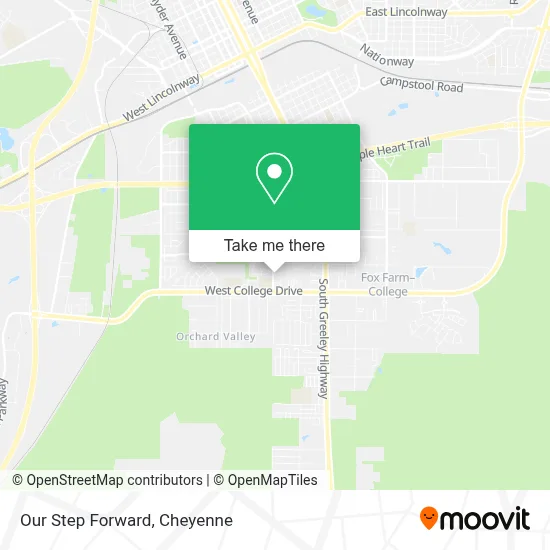 Our Step Forward map