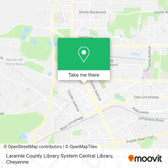 Laramie County Library System Central Library map