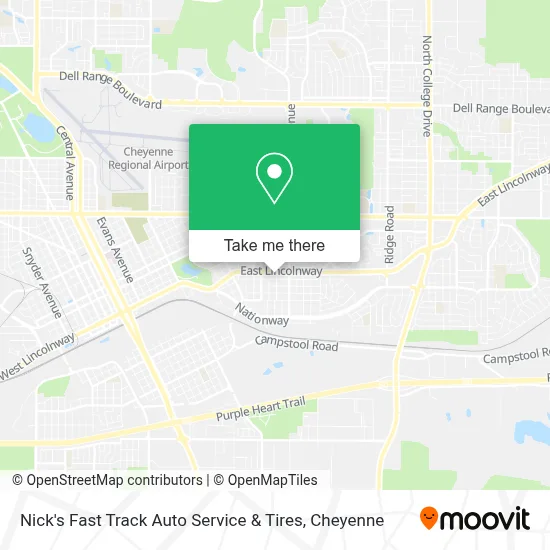 Nick's Fast Track Auto Service & Tires map