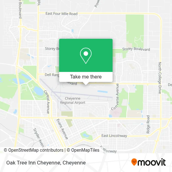Oak Tree Inn Cheyenne map