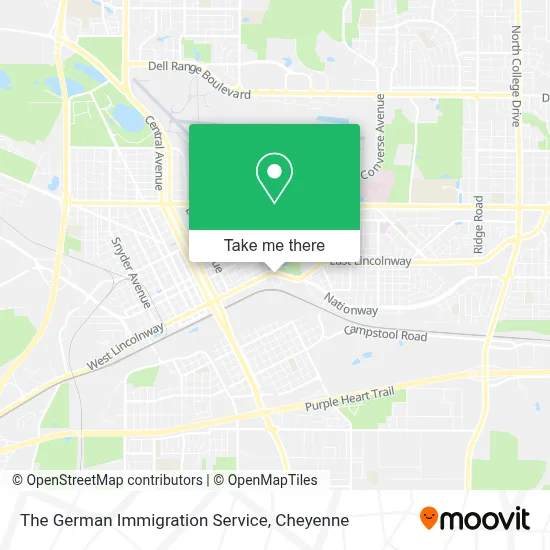 The German Immigration Service map