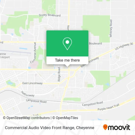 Commercial Audio Video Front Range map