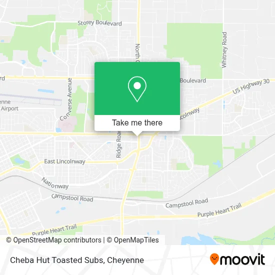 Cheba Hut Toasted Subs map