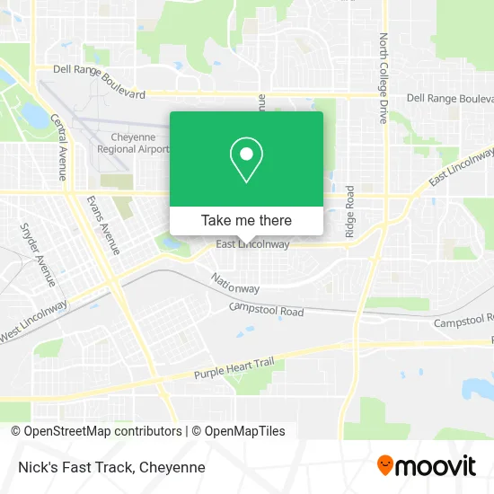 Nick's Fast Track map