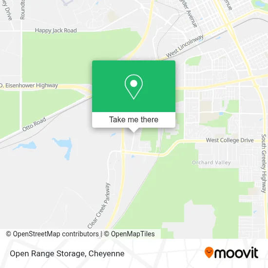 Open Range Storage map