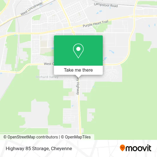 Highway 85 Storage map