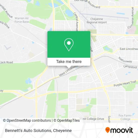 Bennett's Auto Solutions map