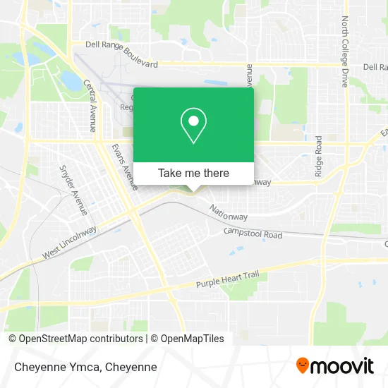 Cheyenne Ymca map