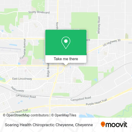 Soaring Health Chiropractic Cheyenne map