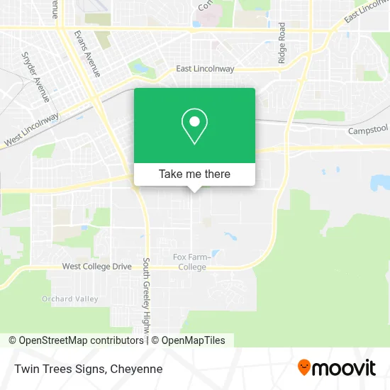Twin Trees Signs map