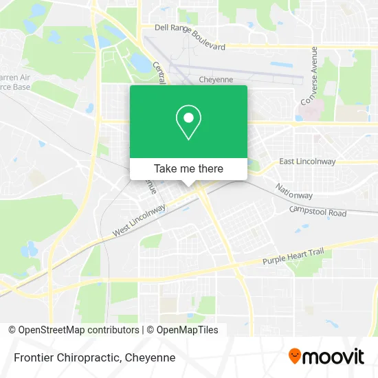 Frontier Chiropractic map
