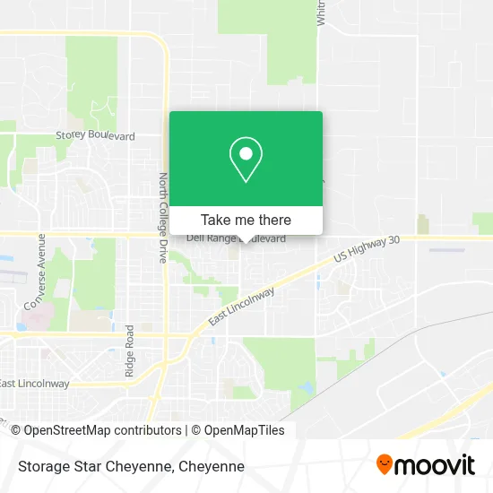 Storage Star Cheyenne map