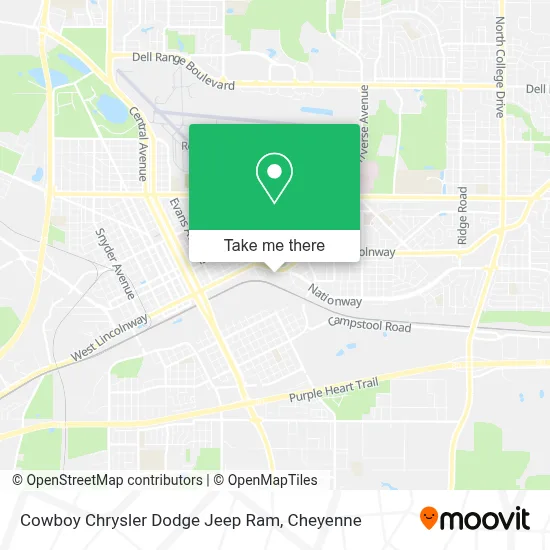 Cowboy Chrysler Dodge Jeep Ram map