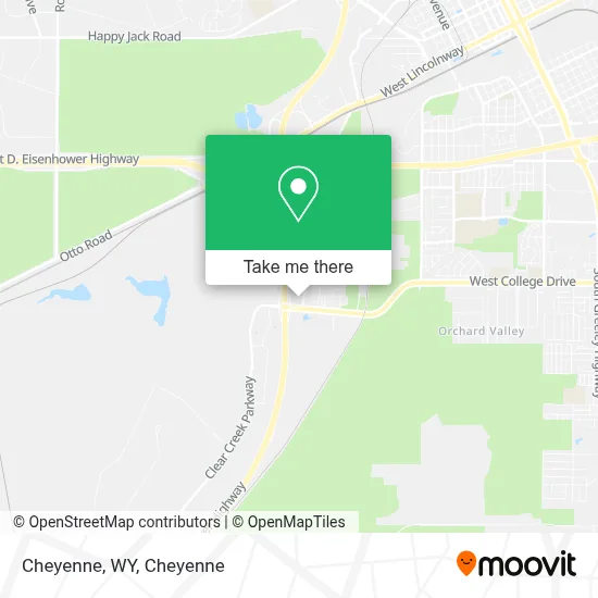 Cheyenne, WY map