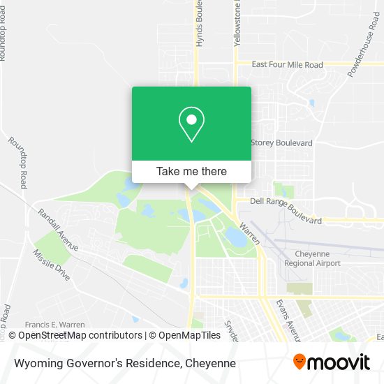 Wyoming Governor's Residence map