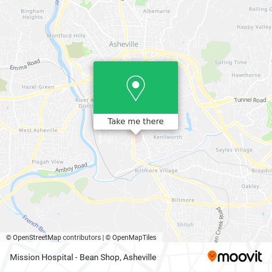 Mapa de Mission Hospital - Bean Shop