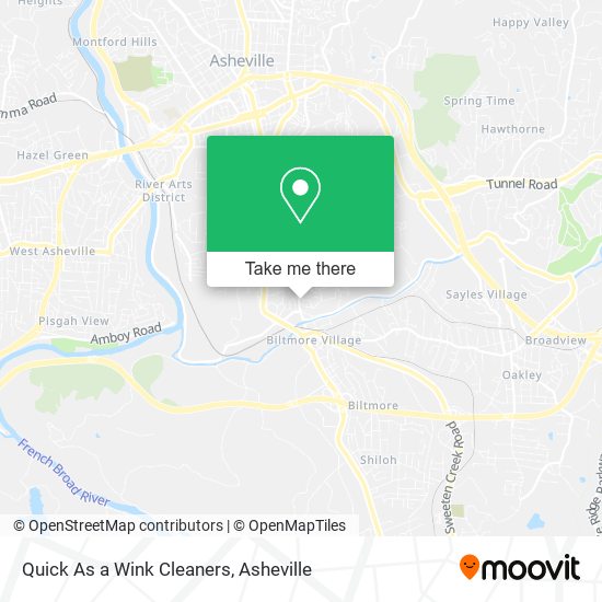 Quick As a Wink Cleaners map