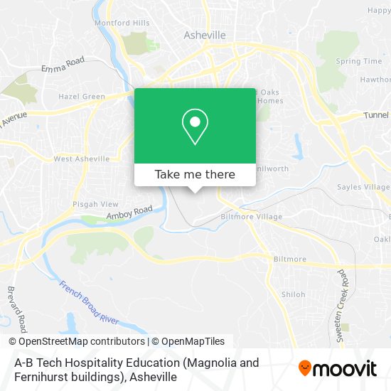 A-B Tech Hospitality Education (Magnolia and Fernihurst buildings) map