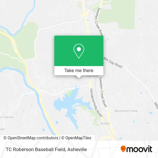 TC Roberson Baseball Field map