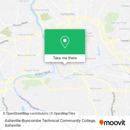 Asheville-Buncombe Technical Community College map