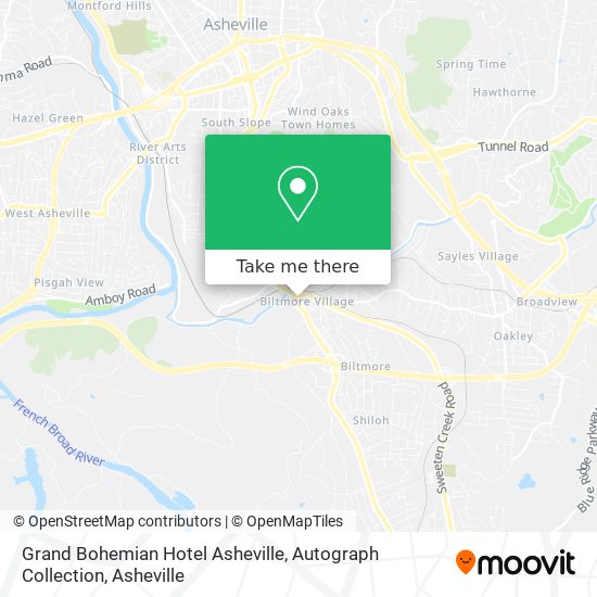 Mapa de Grand Bohemian Hotel Asheville, Autograph Collection