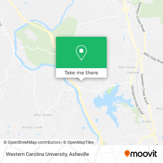 Western Carolina University map