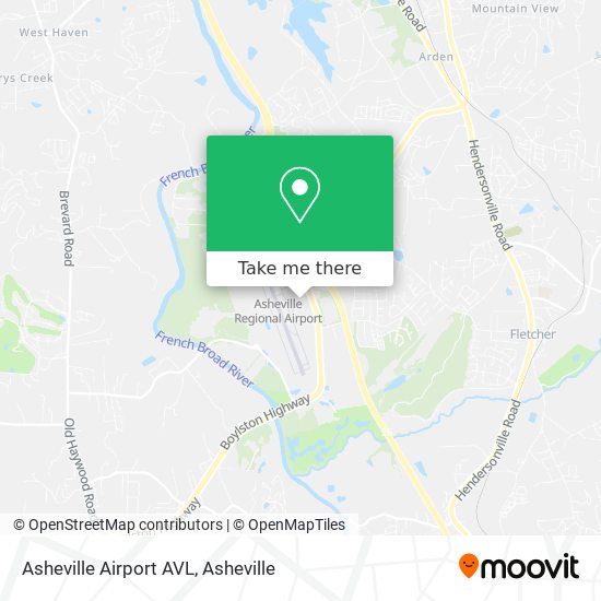 Asheville Airport AVL map