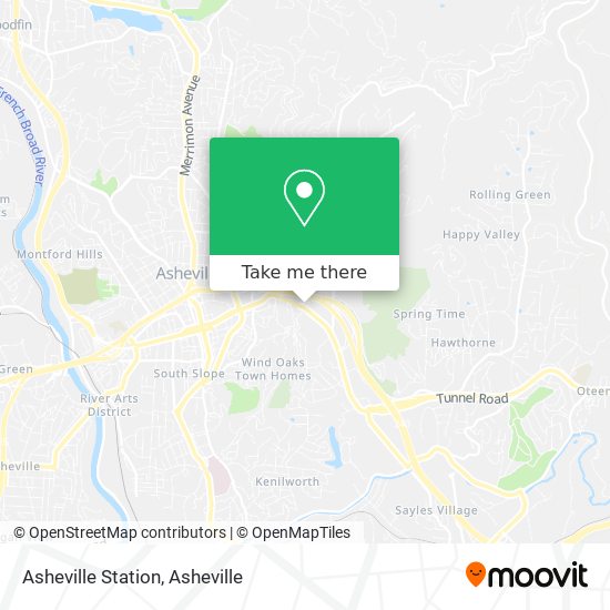 Asheville Station map