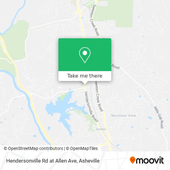 Hendersonville Rd at Allen Ave map