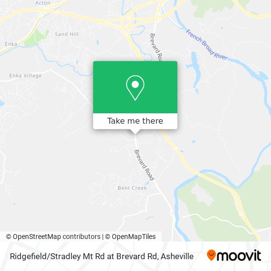 Ridgefield / Stradley Mt Rd at Brevard Rd map