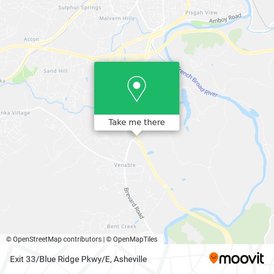 Exit 33/Blue Ridge Pkwy/E map