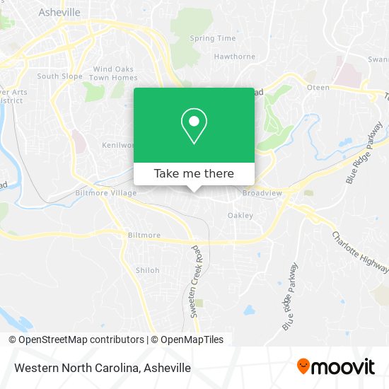Western North Carolina map