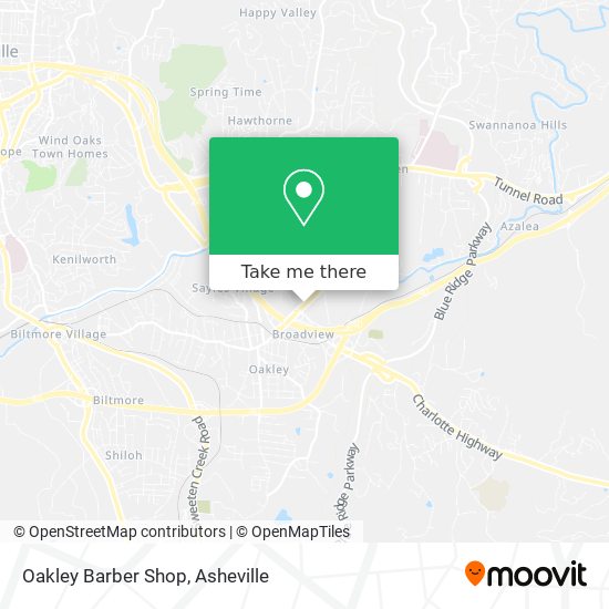 Oakley Barber Shop map