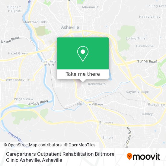 Carepartners Outpatient Rehabilitation Biltmore Clinic Asheville map