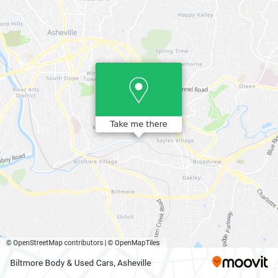 Biltmore Body & Used Cars map