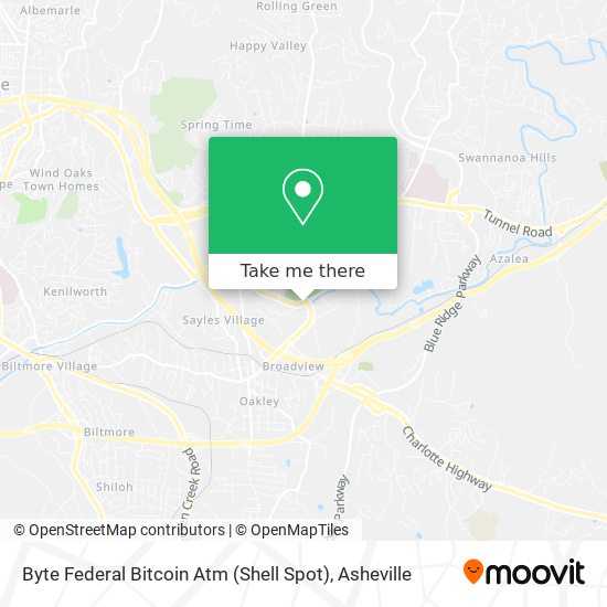 Byte Federal Bitcoin Atm (Shell Spot) map