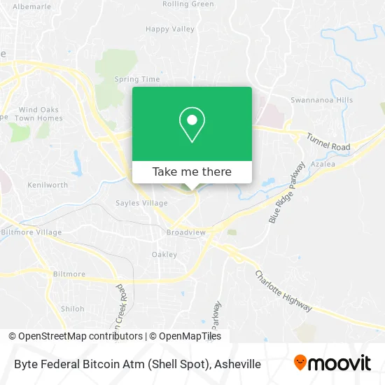 Byte Federal Bitcoin Atm (Shell Spot) map