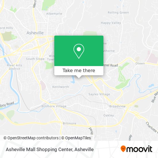 Asheville Mall Shopping Center map