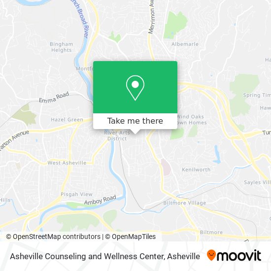 Asheville Counseling and Wellness Center map