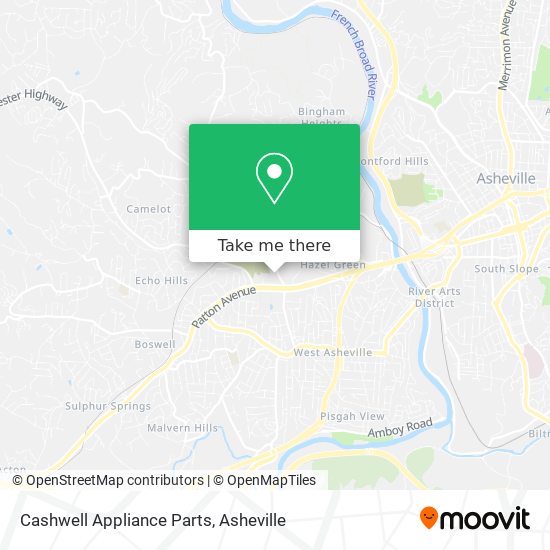 Cashwell Appliance Parts map