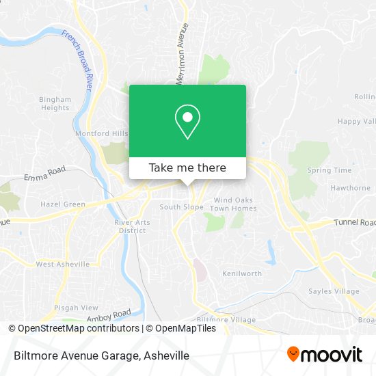 Biltmore Avenue Garage map