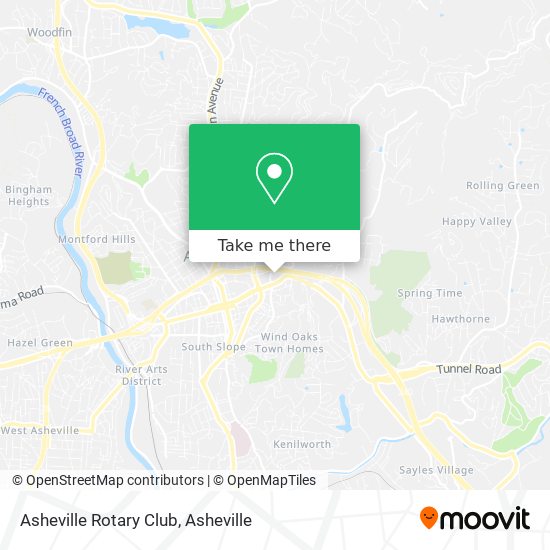 Mapa de Asheville Rotary Club