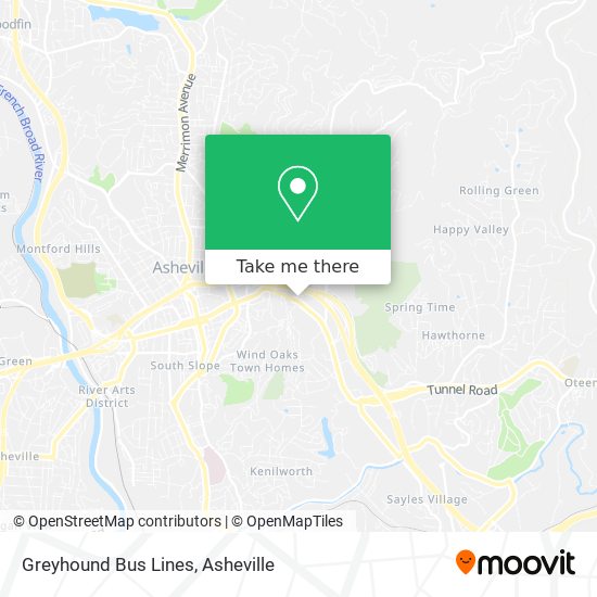 Mapa de Greyhound Bus Lines
