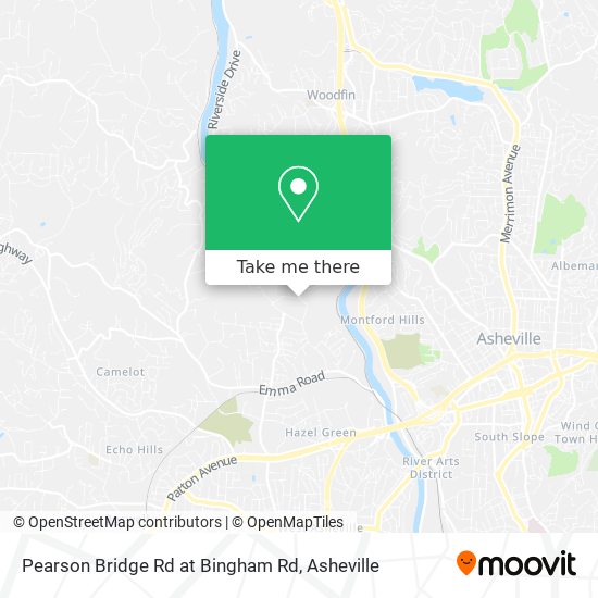 Pearson Bridge Rd at Bingham Rd map